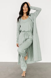 Janae Jumpsuit + Cardigan Set | Sage